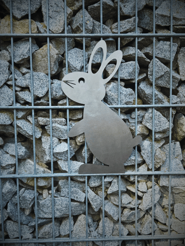 Osterhase - Stahl Deko für Garten & Zaun - langlebig & wetterfest – Bild 2