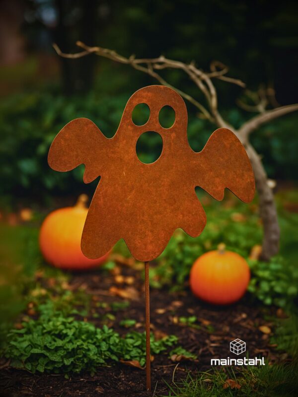 Halloween Geist - Stahl Deko für Garten & Zaun - langlebig & wetterfest – Bild 5