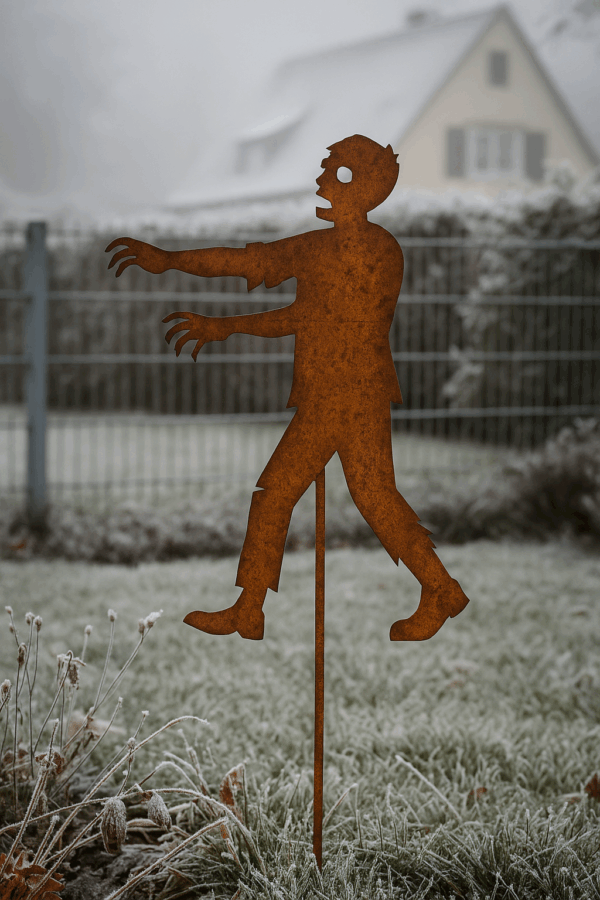 Halloween Zombie - Stahl Deko für Gaten & Zaun - langlebig & wetterfest – Bild 4