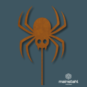 Halloween Spinne - Stahl Deko für Garten & Zaun - langlebig & wetterfest