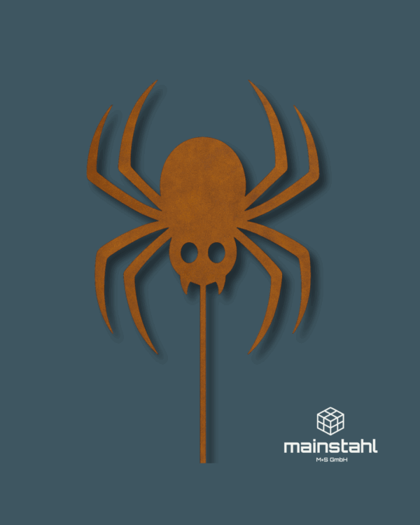 Halloween Spinne - Stahl Deko für Garten & Zaun - langlebig & wetterfest
