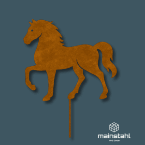 Pferd - Stahl Deko für Garten & Zaun - langlebig & wetterfest