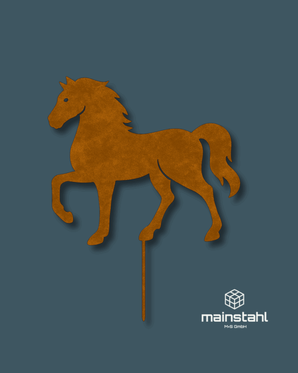 Pferd - Stahl Deko für Garten & Zaun - langlebig & wetterfest