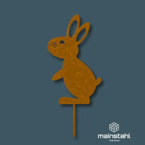 Osterhase - Stahl Deko für Garten & Zaun - langlebig & wetterfest