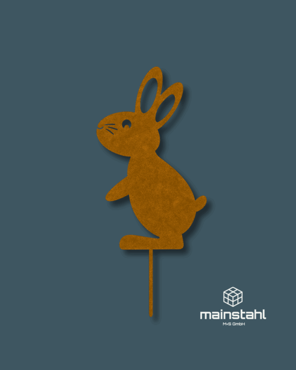 Osterhase - Stahl Deko für Garten & Zaun - langlebig & wetterfest