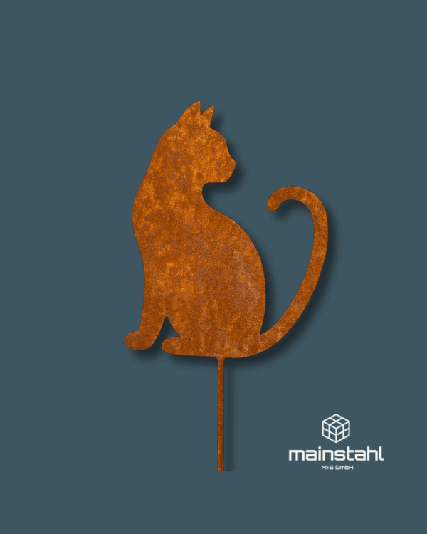 Katze - Stahl Deko für Garten & Zaun - langlebig & wetterfest