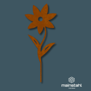 Blume - Stahl Deko für Garten & Zaun - langlebig & wetterfest