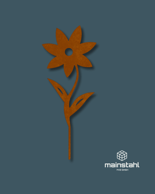 Blume - Stahl Deko für Garten & Zaun - langlebig & wetterfest