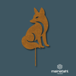 Fuchs - Stahl Deko für Garten & Zaun - langlebig & wetterfest
