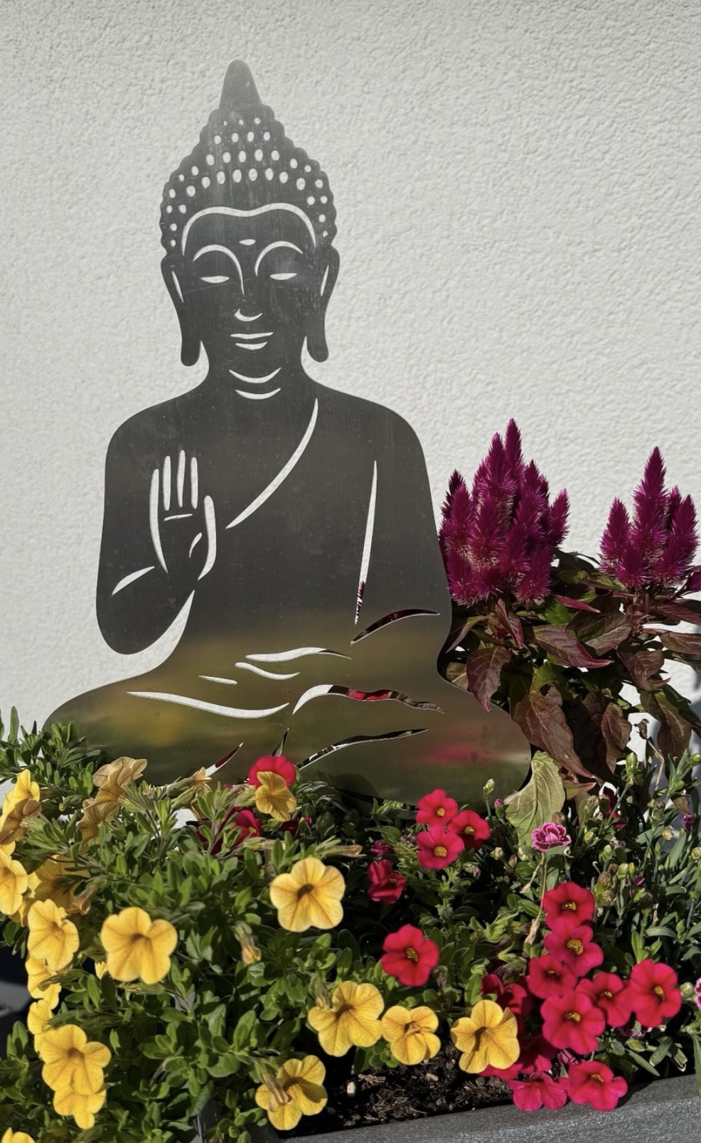 Buddha Gartenstecker oder Zaunmotiv – Einzigartige Stahldeko (2 Varianten Rost/Edelstahl) 3 Buddha Gartenstecker oder Zaunmotiv – Einzigartige Stahldeko (2 Varianten Rost/Edelstahl) – Bild 3