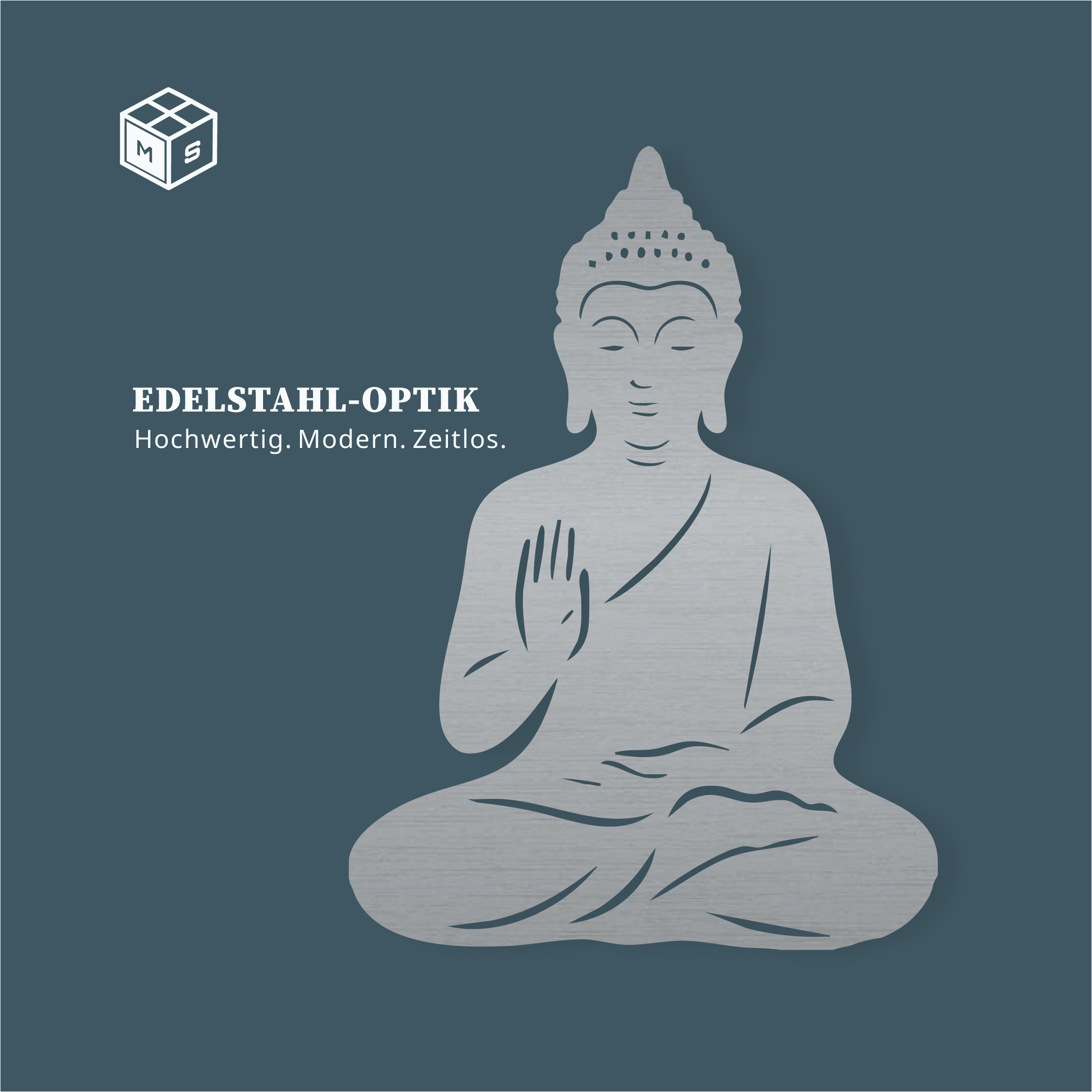 Buddha Gartenstecker oder Zaunmotiv – Einzigartige Stahldeko (2 Varianten Rost/Edelstahl) 2 Buddha Gartenstecker oder Zaunmotiv – Einzigartige Stahldeko (2 Varianten Rost/Edelstahl) – Bild 2