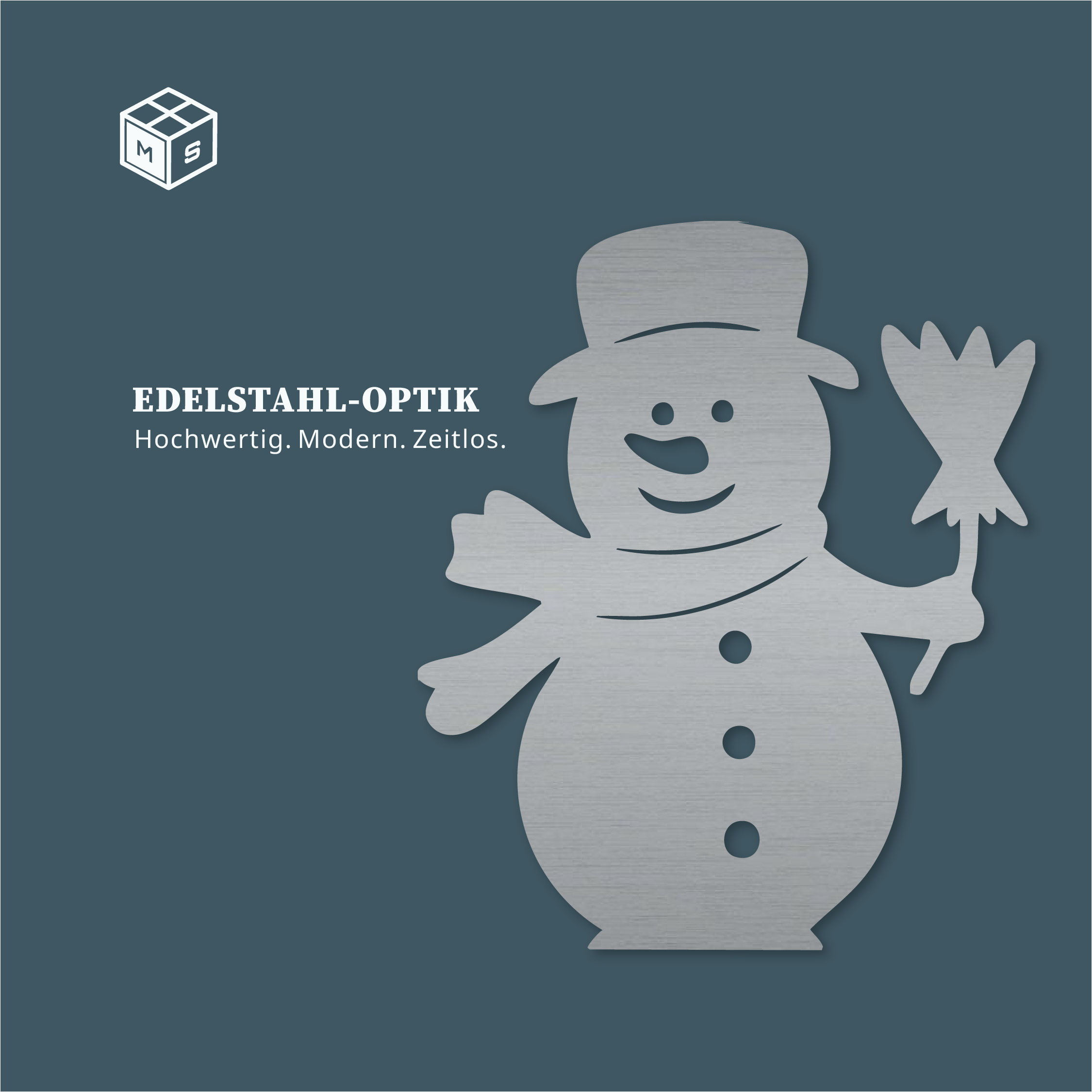 Schneemann Gartenstecker oder Zaunmotiv – Einzigartige Stahldeko (2 Varianten Rost/Edelstahl) 2 Schneemann Gartenstecker oder Zaunmotiv – Einzigartige Stahldeko (2 Varianten Rost/Edelstahl) – Bild 2