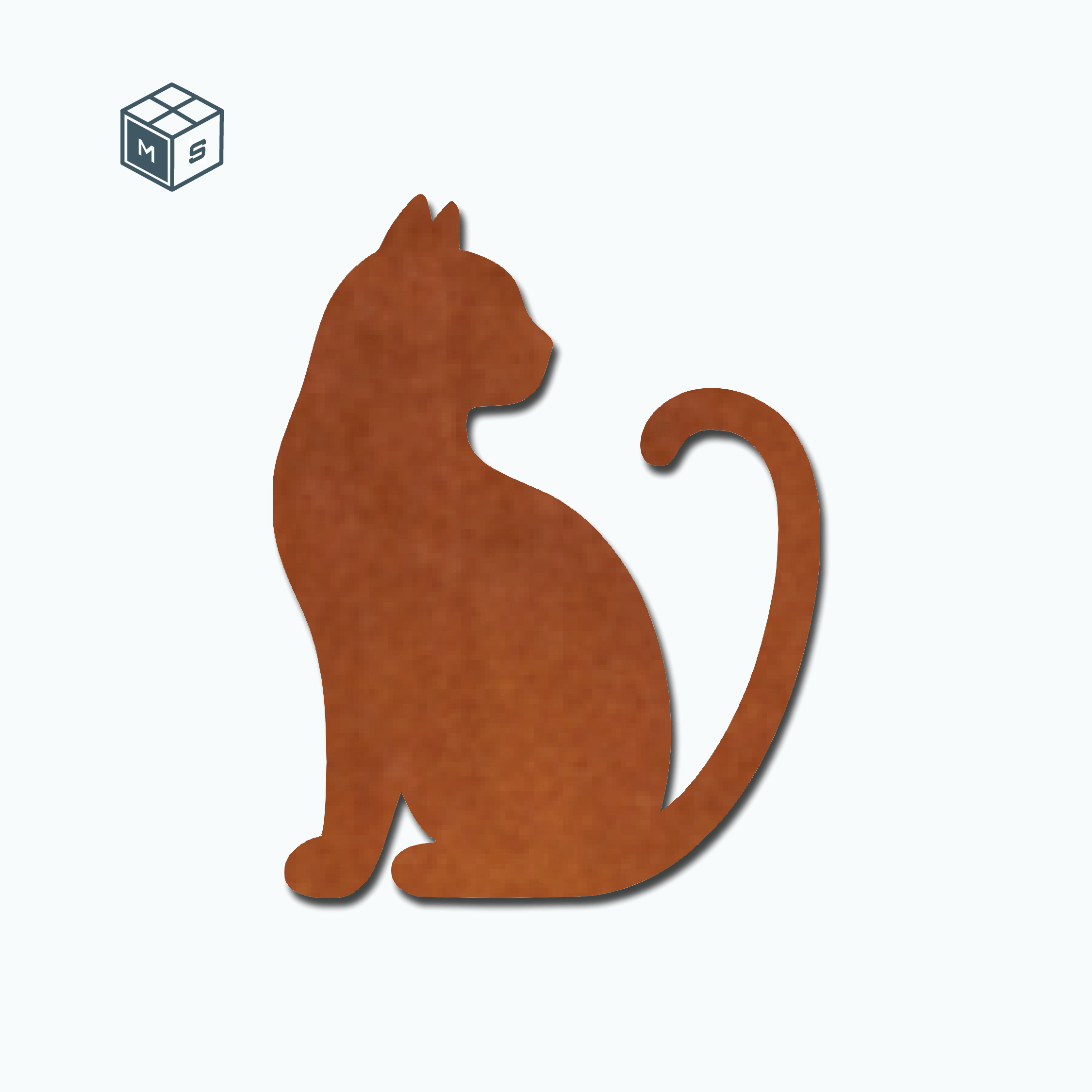 Katze Gartenstecker oder Zaunmotiv  – Einzigartige Stahldeko (2 Varianten Rost/Edelstahl)