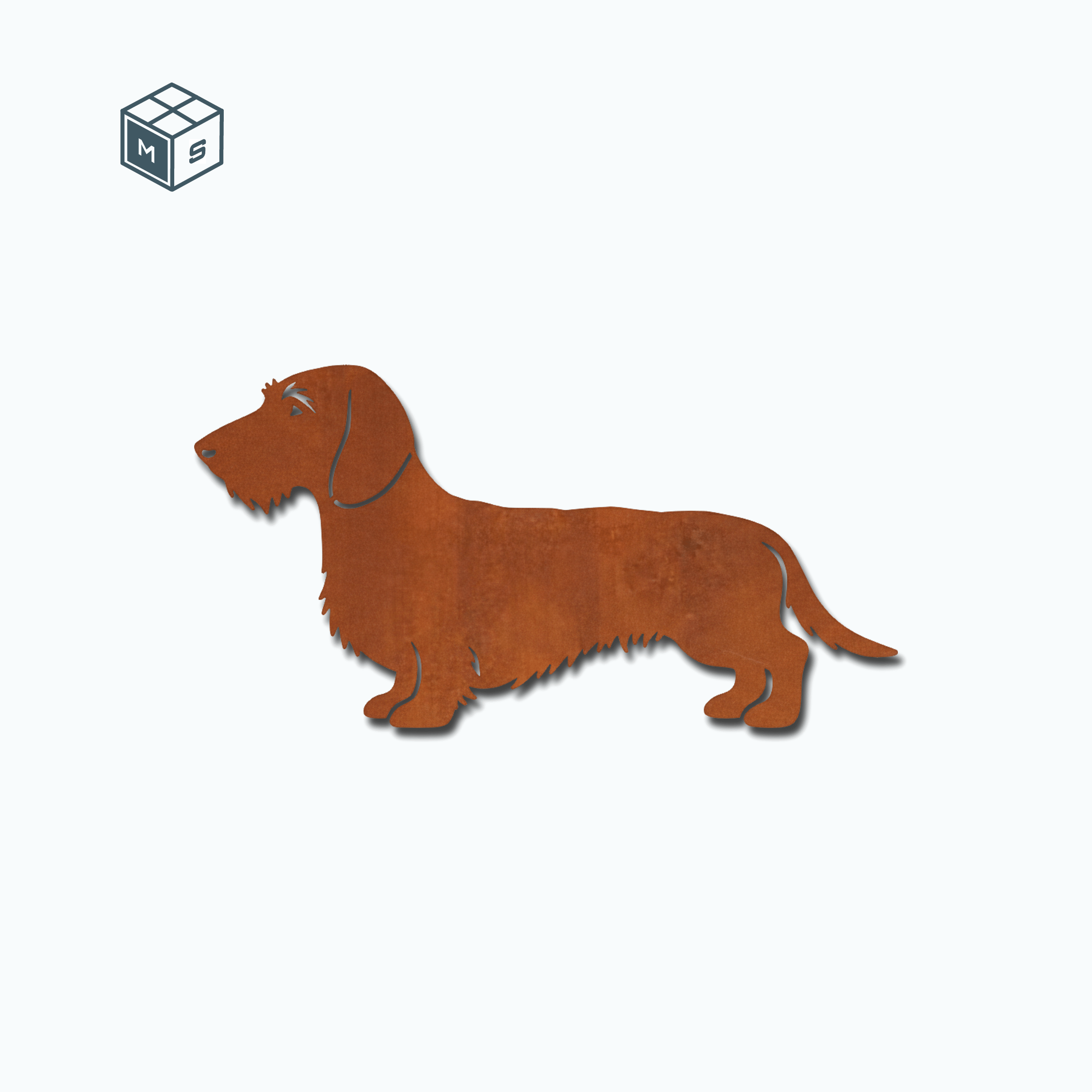 Rauhaardackel Gartenstecker oder Zaunmotiv – Einzigartige Stahldeko (2 Varianten Rost/Edelstahl) 1 Rauhaardackel Gartenstecker oder Zaunmotiv – Einzigartige Stahldeko (2 Varianten Rost/Edelstahl)