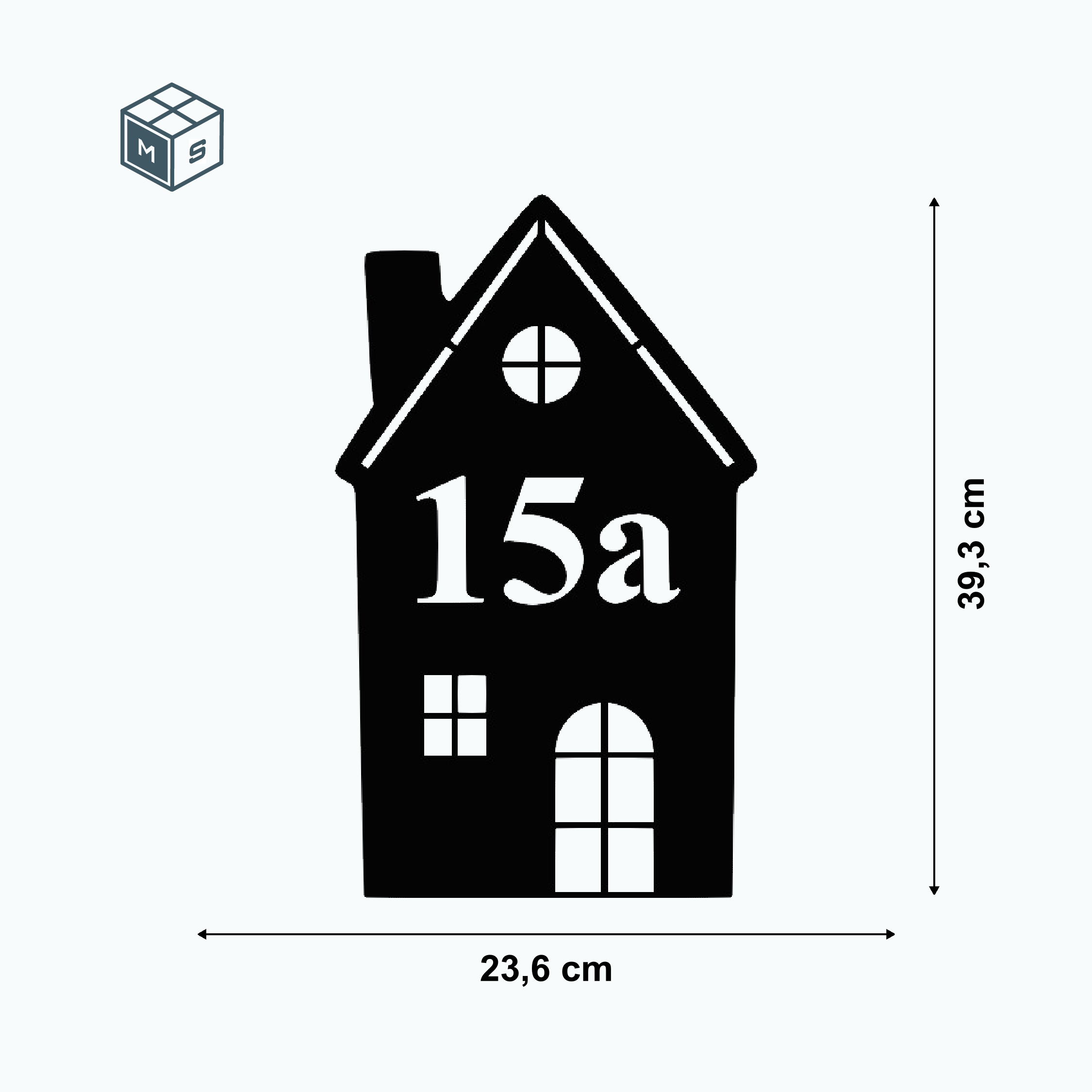 Hausnummer Motiv zum Aufhängen – Einzigartige Stahldeko (2 Varianten Rost/Edelstahl) 3 Hausnummer Motiv zum Aufhängen – Einzigartige Stahldeko (2 Varianten Rost/Edelstahl) – Bild 3