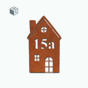 Gartendeko aus Metall 5 Hausnummer