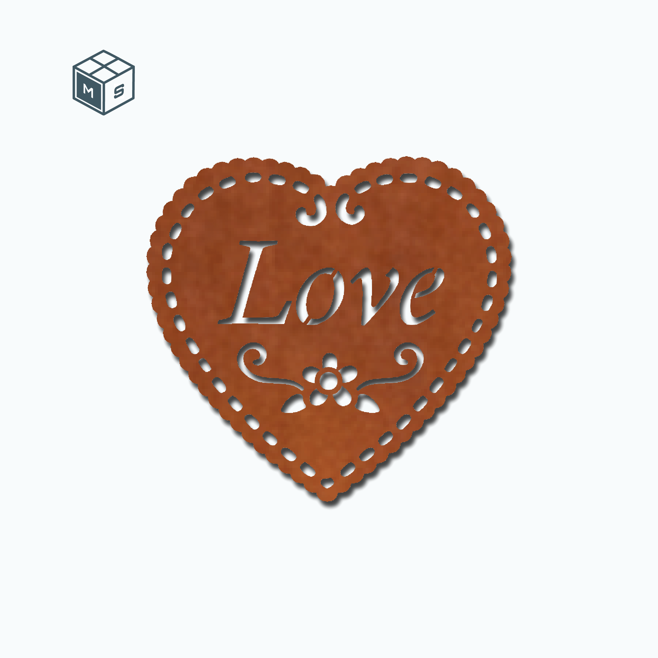 Gartendeko aus Metall 6 Lebkuchenherz