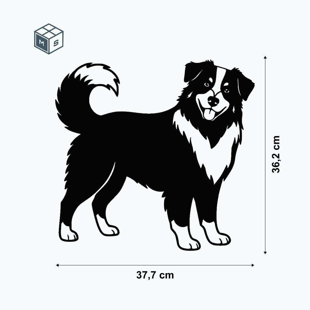 Australian Shepard – Gartenstecker, Zaunmotiv oder Wandschmuck – Einzigartige Stahldeko (Rostoptik/Edelstahl) 4 Australian Shepard – Gartenstecker, Zaunmotiv oder Wandschmuck – Einzigartige Stahldeko (Rostoptik/Edelstahl) – Bild 4