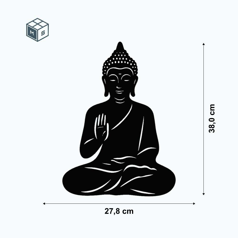 Buddha – Gartenstecker, Zaunmotiv oder Wandschmuck – Einzigartige Stahldeko (Rostoptik/Edelstahl) 4 Buddha – Gartenstecker, Zaunmotiv oder Wandschmuck – Einzigartige Stahldeko (Rostoptik/Edelstahl) – Bild 4