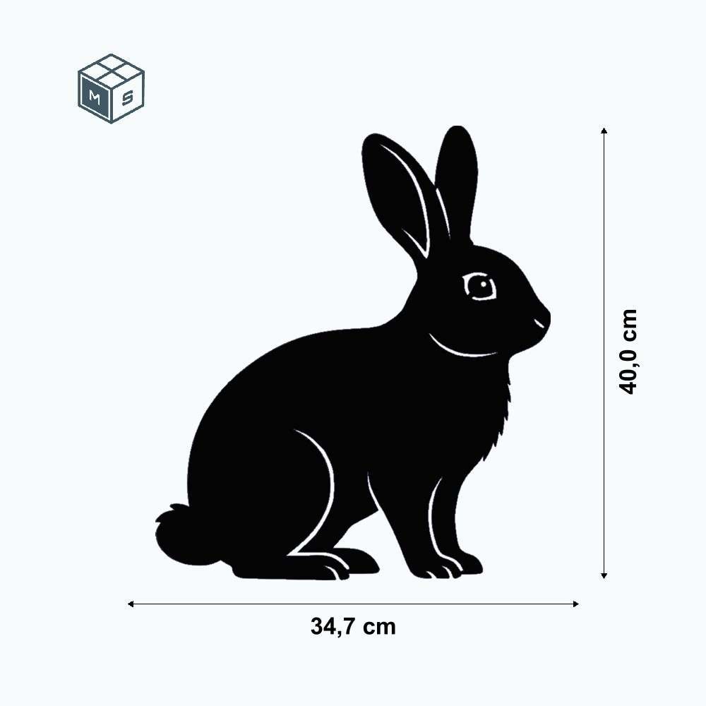 Hase – Gartenstecker, Zaunmotiv oder Wandschmuck – Einzigartige Stahldeko (Rostoptik/Edelstahl) 4 Hase – Gartenstecker, Zaunmotiv oder Wandschmuck – Einzigartige Stahldeko (Rostoptik/Edelstahl) – Bild 4