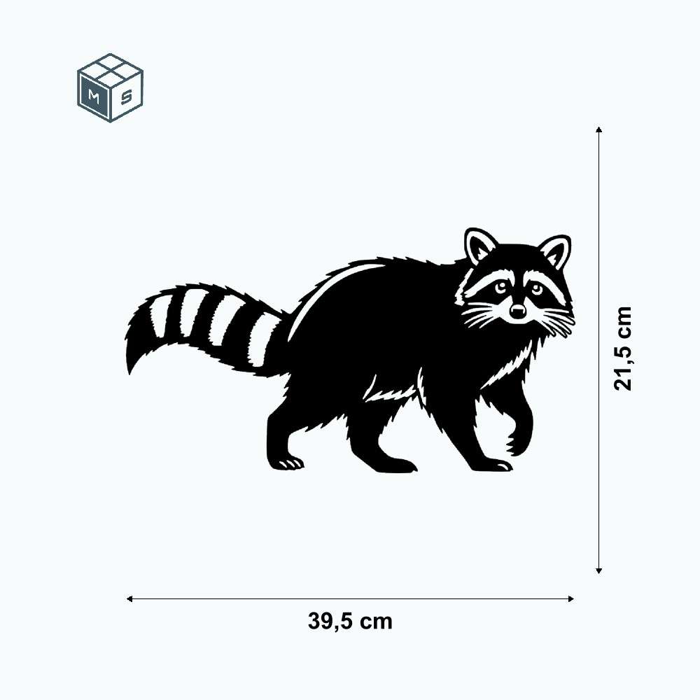Waschbär – Gartenstecker, Zaunmotiv oder Wandschmuck – Einzigartige Stahldeko (Rostoptik/Edelstahl) 4 Waschbär – Gartenstecker, Zaunmotiv oder Wandschmuck – Einzigartige Stahldeko (Rostoptik/Edelstahl) – Bild 4