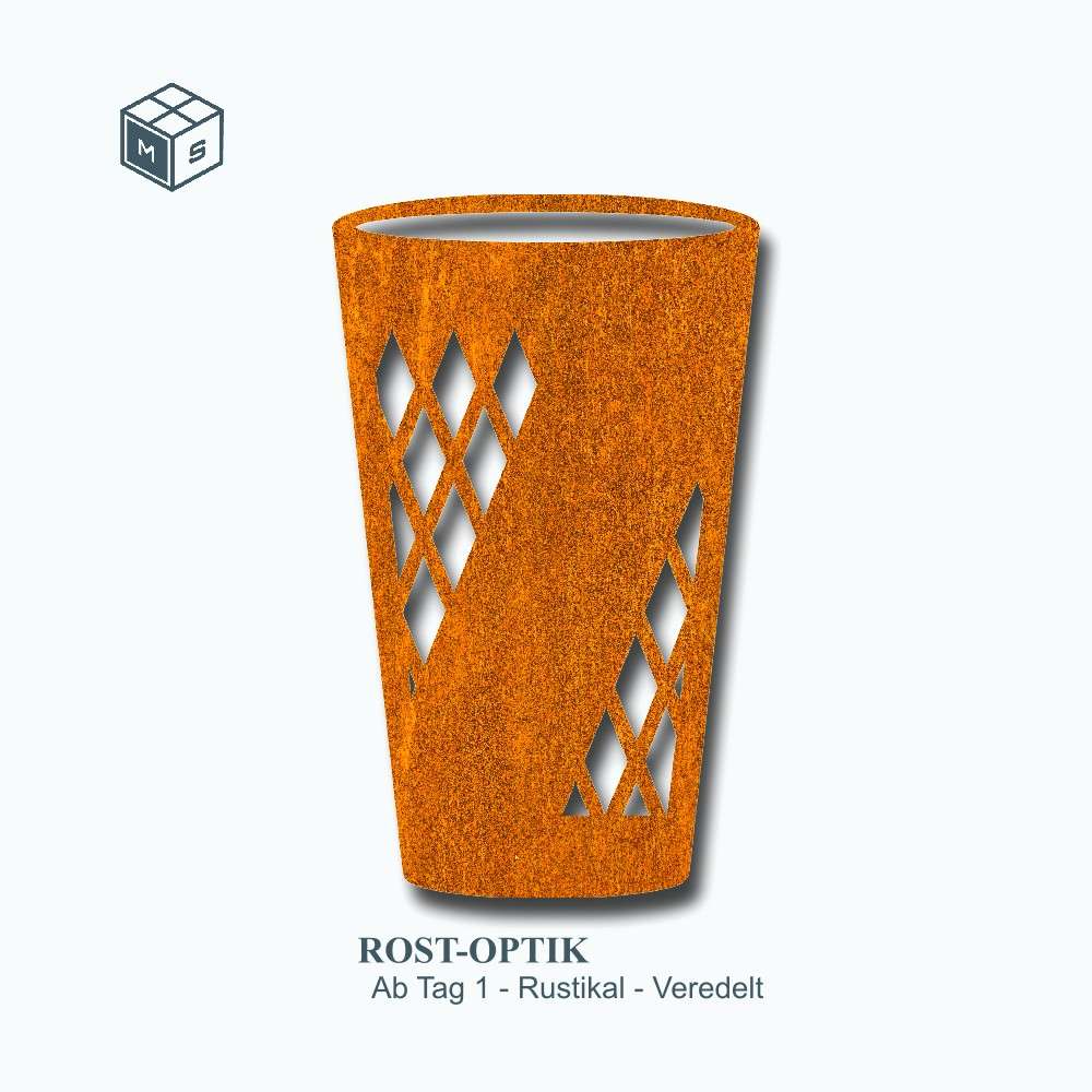 Geripptes – Gartenstecker, Zaunmotiv oder Wandschmuck – Einzigartige Stahldeko (Rostoptik/Edelstahl) 2 Geripptes – Gartenstecker, Zaunmotiv oder Wandschmuck – Einzigartige Stahldeko (Rostoptik/Edelstahl) – Bild 2