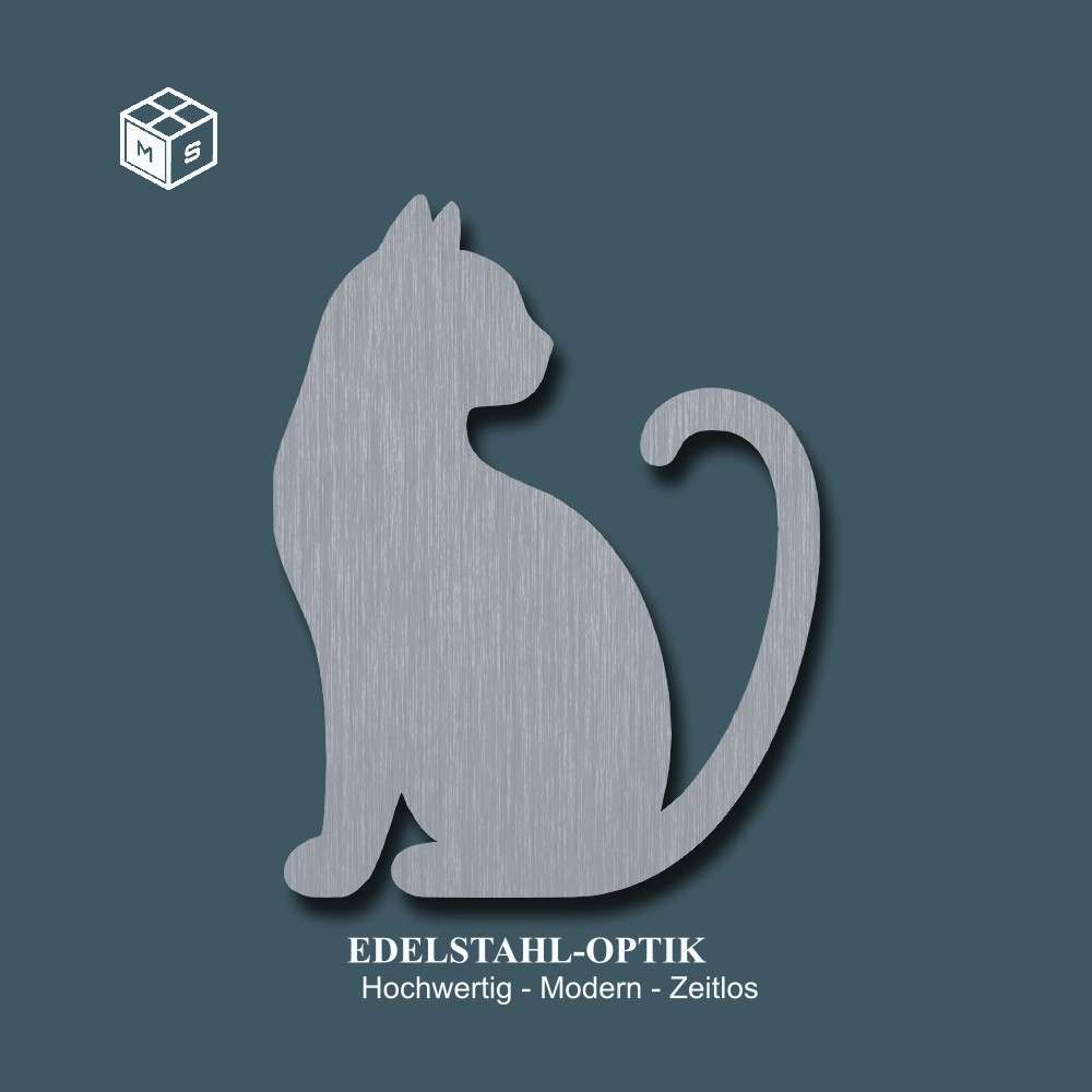 Katze – Gartenstecker, Zaunmotiv oder Wandschmuck – Einzigartige Stahldeko (Rostoptik/Edelstahl) 3 Katze – Gartenstecker, Zaunmotiv oder Wandschmuck – Einzigartige Stahldeko (Rostoptik/Edelstahl) – Bild 3