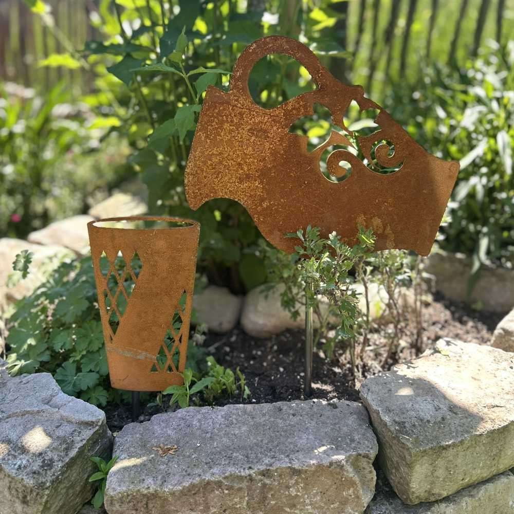 Gartendeko aus Metall 2 Bembel